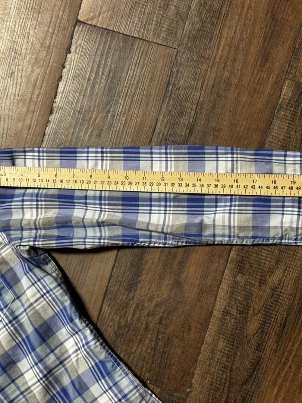 Banana Republic Men’s Small Blue Plaid Slim Fit Shirt